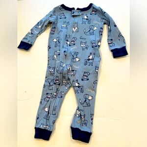 12 Month Dog One Piece Footless Outfit